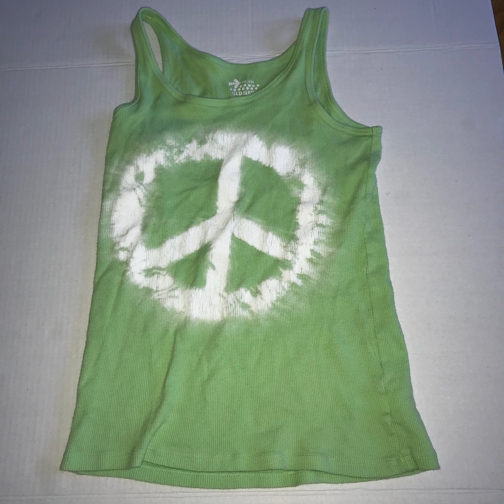 Old Navy Green Peace Tank-top